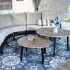 Captiva Designs 8-Seat Half-Moon Curved Outdoor Patio Conversation Set with Coffee Tables - 2 of 4