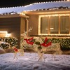 LuxenHome 3-Piece Champagne Gold PET Running Deer Family Outdoor Holiday Decoration with Lights Brown, Red - 4 of 4