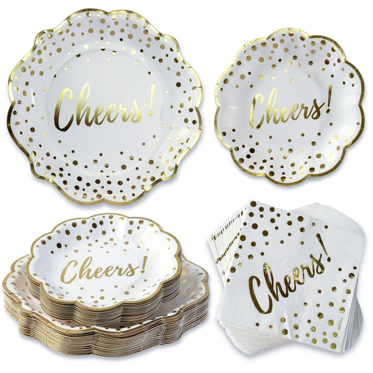 Kate Aspen Cheers 72 Piece Party Tableware Set (24 Guests) | 00271NA-kit