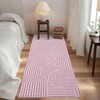 Modern Rug Runners for Hallways, Abstract Kitchen Runner Rugs Non Slip Bath Runner, Rainbow Washable Runners Rug - 2 of 4