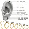 7mm Minimalist Gold Hoop Earrings. Hypoallergenic, Lightweight & Comfortable for Daily Wear on Sensitive Ears and Multiple Piercings. - 4 of 4
