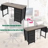 DSVIMOY Desk Office Desk with 3 Drawers Side Pocket Reversible Frame for Home Office Study, Brown, 47.3"*19.7"*29.5" - 4 of 4
