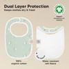 KeaBabies 8pk Organic Baby Bibs for Boy, Baby Drool Bib for Baby Boys and Girls, Newborn Teething Bibs - 3 of 4