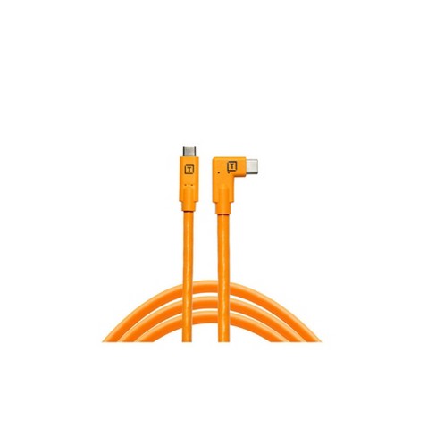 Tether Tools Tetherpro Usb-c To Usb-c Right-angle Cable (orange) : Target