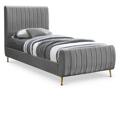 Meridian Furniture,Zara Velvet Bed