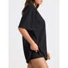 Oversized Tops for Women Summer T Shirts Plus Size Workout Tops Short Sleeve Crewneck Tunic Blouses Beach Vacation Gym - 3 of 4