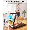 DeerRun 3.0 HorsePower Folding Treadmill APP Control , 300LB Walking Pad Running Data Analysis, Gift Smart Treadmills ,BlackRed - 4 of 4