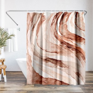 Americanflat 71x74 Shower Curtain - Abstract Shower Curtain Gulf by PI Creative Art - 1 of 4