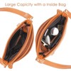 Crossbody Bags for Women, Real Leather Crossbody Handbags Purses Sling Crossover Shoulder Bag Shoulder Handbags Orange - 2 of 4