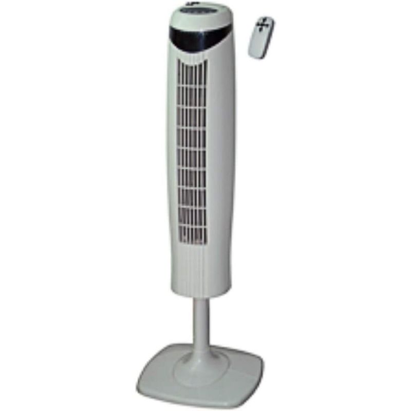 Optimus F-7414S 35-Inch Pedestal Tower Fan with Remote Control and LED, 1 of 2