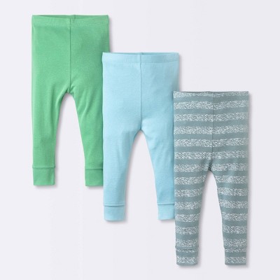 Image of Baby Boys' 3pk On The Move Pull-On Pants - Cloud Island™ Turquoise Blue Newborn