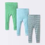 Baby Boys' 3pk On The Move Pull-On Pants - Cloud Island™ Turquoise Blue