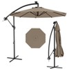 10 FT Hanging Cantilever Umbrella with 360 Degree Rotation, 8 Ribs Offset,Cross Base Support, with Easy Tilt Adjustment, for Backyard, Garden - 2 of 4