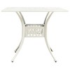 vidaXL Patio Table White 35.4"x35.4"x28.7" Cast Aluminum - 2 of 4