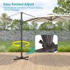 Sonkuki 10 FT Patio Cantilever Umbrella, Outdoor Round Offset Sturdy Umbrellas 360° Rotation - 4 of 4