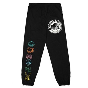 My Hero Academia Colorful Character Heads Men's Black Jogger Pants - 1 of 4