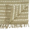 Saro Lifestyle Long Table Runner With Stitched Stripe Design, Beige, 16" x 72" - 2 of 3