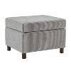 25" Wide Rectangle Storage Ottoman with Wood Legs and Hinged Lid - WOVENBYRD - 2 of 4