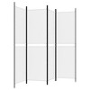 vidaXL 4-Panel Room Divider - 78.7"x70.9" Fabric Partition - White - Portable and Foldable Design - Modern Style, Durable Material - Easy Assembly - 4 of 4