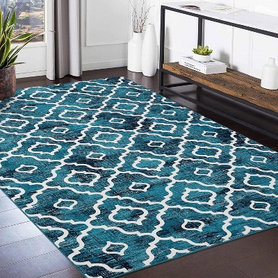 Modern Washable Rugs Rug for Living Room Soft Bedroom Rug Geometric Farmhouse Large Area Rug Non Slip Throw Rugs Non Shedding Stain