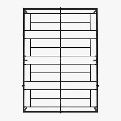 Full/Queen/King Metal Bed Frame – 6"/8"/10"/12"/14"/16" Platform, Heavy Duty Steel Slat Support, No Box Spring Needed, Easy Assembly, Black