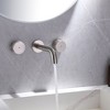 BWE Two-Handle Wall Mounted Bathroom Faucet in Brushed Nickel - 4 of 4