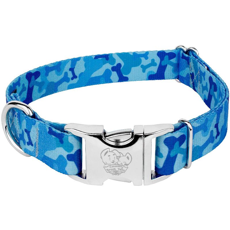 Country Brook Petz Premium Blue Bone Camo Dog Collar, 1 of 6