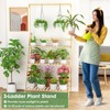 SKONYON Bamboo 3-Tier Hanging Plant Stand Flower Pot Display Shelf - 4 of 4