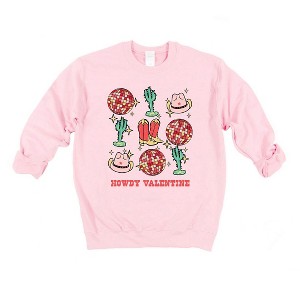 Simply Sage Market Women's Graphic Sweatshirt Cowgirl Valentine Disco Chart - 1 of 3