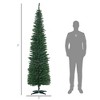 FONTOI 7ft Slim Artificial Christmas Tree Decorative Pencil Pine Tree for Home Office Holiday or Party Celebration, Green, 36.61"*7.87"*9.06" - 4 of 4