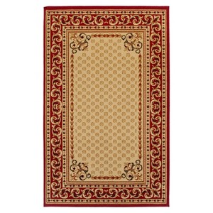 Traditional Floral Scroll Vines Border Indoor Runner or Area Rug by Blue Nile Mills - 1 of 4