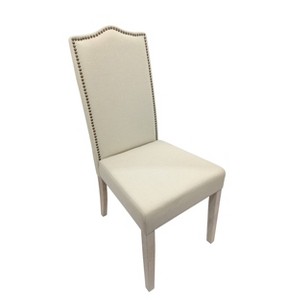Carolina Living Florence Parson Chair Natural Driftwood and Linen - 1 of 4
