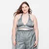 Women's Nylon Halter Tank Top - Wild Fable™ Light Teal Blue - 2 of 3