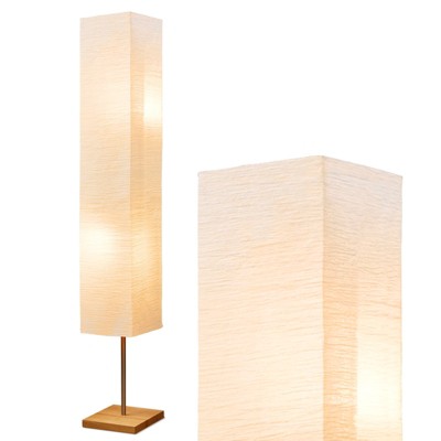 GTCLIGHTING Floor Lamp for Living Room, 3 Color Temperature Column Tall Lamp, Standing Lamp with Walnut Base Corner Floor Lamp for Bedroom, Office