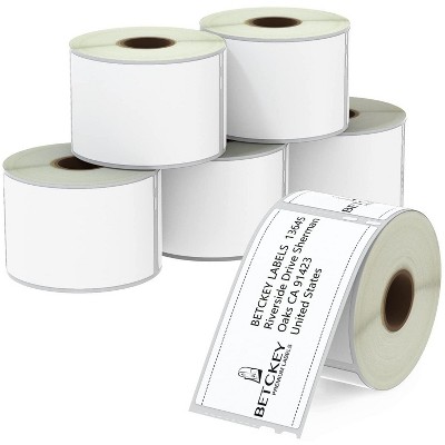 BETCKEY  Compatible  Shipping/Name Badge Labels, Strong Adhesive & Perforated, Compatible with  Labelwriter 450, 4XL, Rollo & Zebra Desktop Printers