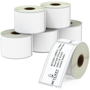 BETCKEY  Compatible  Shipping/Name Badge Labels, Strong Adhesive & Perforated, Compatible with  Labelwriter 450, 4XL, Rollo & Zebra Desktop Printers - 1 of 4