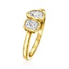 Ross-Simons 0.75 ct. t.w. Diamond Toi Et Moi Ring in 14kt Yellow Gold - 3 of 4