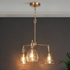 LNC Blobfish 3-Light 19.3"  Modern Sputnik Small Chandelier, Polished Gold with Textured Wine Glass - 2 of 4