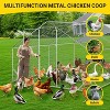 Metal Chicken Coop with Spire Roof, Outdoor Walk-In Chicken Run with Waterproof UV Cover, Heavy Duty Hen House for Backyard, Farm, 9.8' x 6.5' x 6.5' - 2 of 4