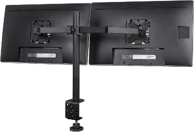 ErgoFlex Black Steel Dual Monitor Desk Mount, Full-Motion 19"-32"