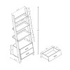 69in Tall Modern Ladder Bookcase with 2 Drawers and 4 Tier Shelves for Living Room Office or Bedroom Storage-3irtyhousy - 4 of 4