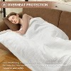 Waffle Heated Throw Blanket, Machine Washable Electric Blankets Fast Heating with LCD Controller, 6 Heat Levels & 1-4H Time Settings, White, 50"x60" - 2 of 4