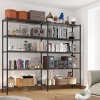 Syemin Utility Storage Shelves 5-Layer Double Row Garage Shelves, Freely Adjustable Storage Rack, Metal Storage Rack, Black, 69.68"*15.75"*70.87" - 4 of 4