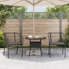 vidaXL Garden Chair Brown PE rattan, powder-coated steel Standard - 3 of 4