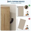 43.3'' H Armoire Wardrobe Closet with 4 Drawers and Hanging Rod,Multifunctional Wood 4 Drawers Dresser with Storage Closet, Clothing Storage Cabinets - 3 of 4
