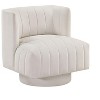 Sapphtopaz Modern Swivel Accent Chair with Tufted Upholstered Comfy Barrel Chairs with Metal Swivel Base Lounge Chair for Living Room, Bedroom - 3 of 4