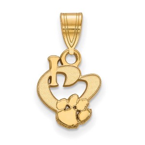Black Bow Jewelry 14k Yellow Gold Plated Sterling Silver Clemson Tigers NCAA Small Pendant - 1 of 3