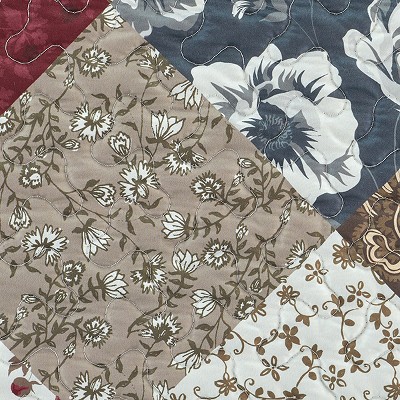Madison Floral Patchwork Multicolor Polyester Standard Sham