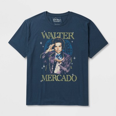 Latino Heritage Month Adult Graphic Walter Mercado Short Sleeve T-Shirt - Navy Blue