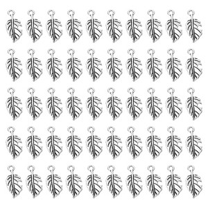 Unique Bargains Alloy Bulk DIY Leaf Pendants for Jewelry Making Bracelet Necklace - 1 of 4